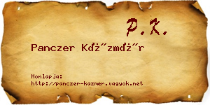 Panczer Kázmér névjegykártya